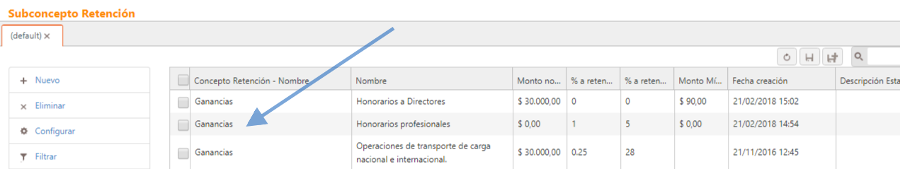 Captura de Escala de retenciones- Honorarios socios 1