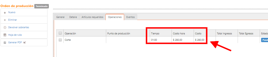 Captura de Costos de producción 2