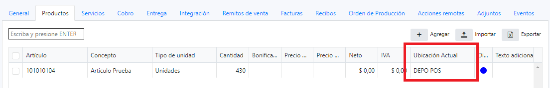 Captura de Pedido 9