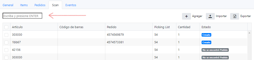Captura de Picking List 2