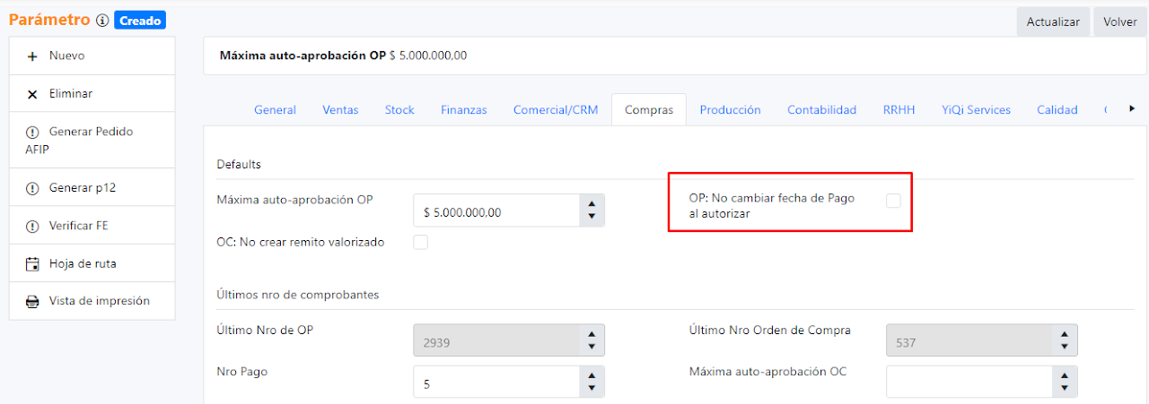 Captura de Lógica de fechas en Ordenes de Pago 1