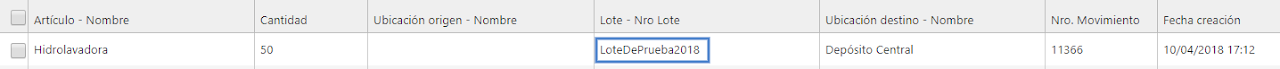 Captura de Ingreso de Artículos con Lote 5