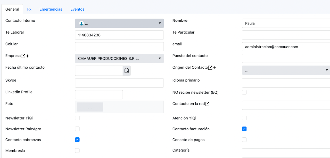 Captura de Contactos 1