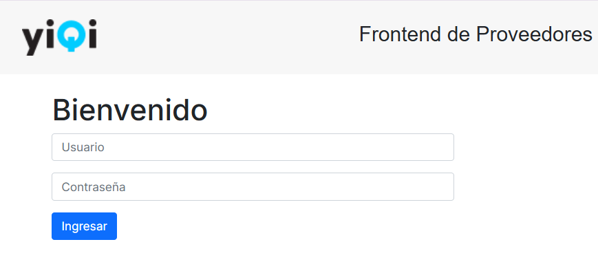 Captura de Front de Proveedores 1