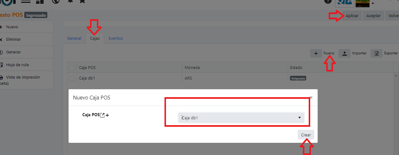 Captura de Configuración del POS 2