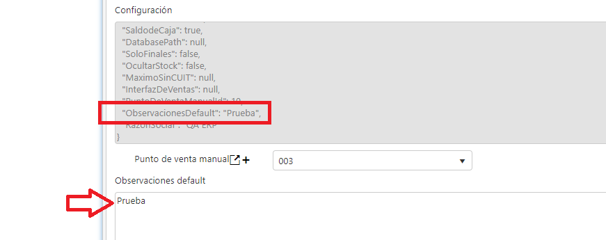 Captura de Configuración del POS 7