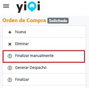 Captura de Orden de compra 10
