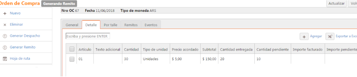 Captura de Orden de compra 9