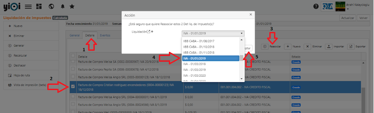 Captura de Liquidación de Impuestos 1